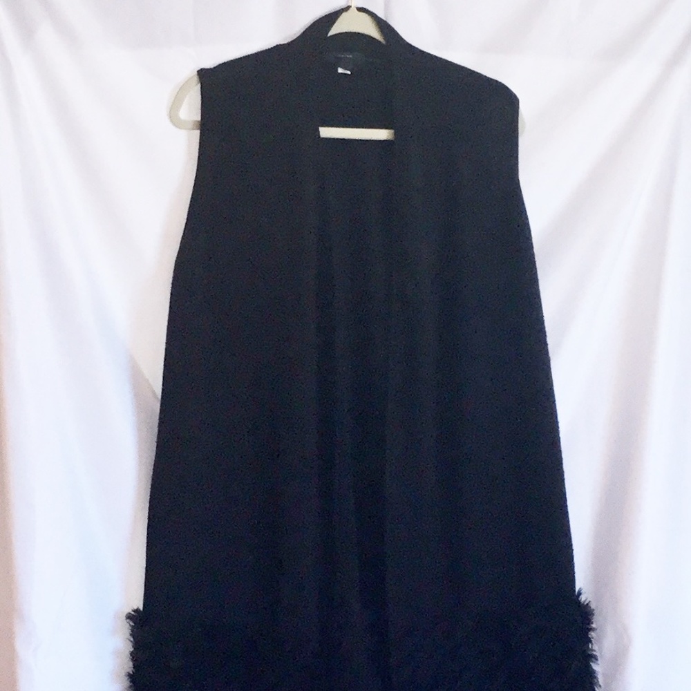Alfani Black Sleeveless Cardigan sz M